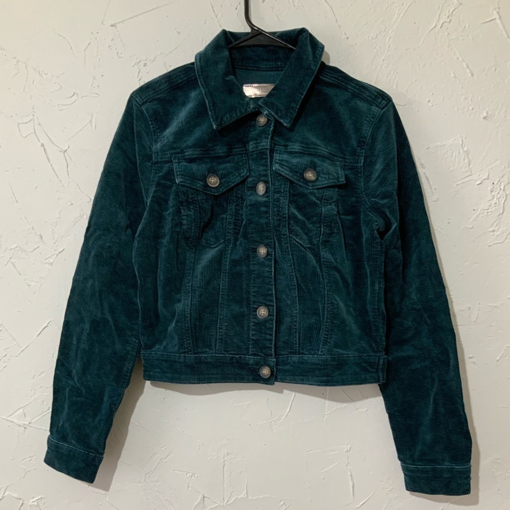 KUT from the Kloth Julie Corduroy Crop Jacket in Blue Marine Sz XS - Picture 8 of 15